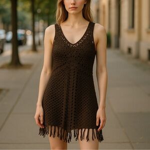 Cozy Casual crochet Boho cottagecore‎ Beachy resort Summer chic Dress Size 2x/3x